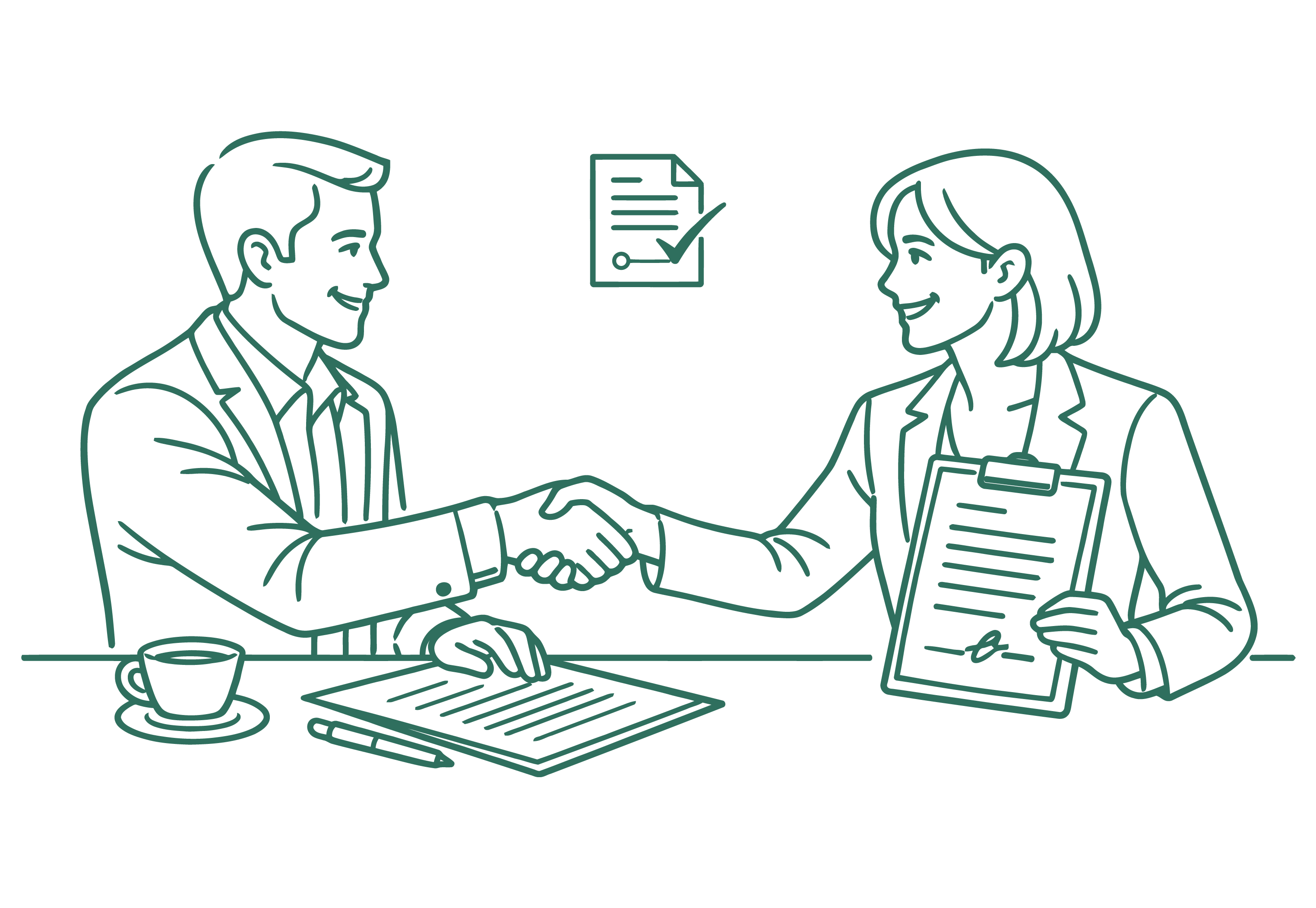 Enterprise rollout and compliance collaboration illustration