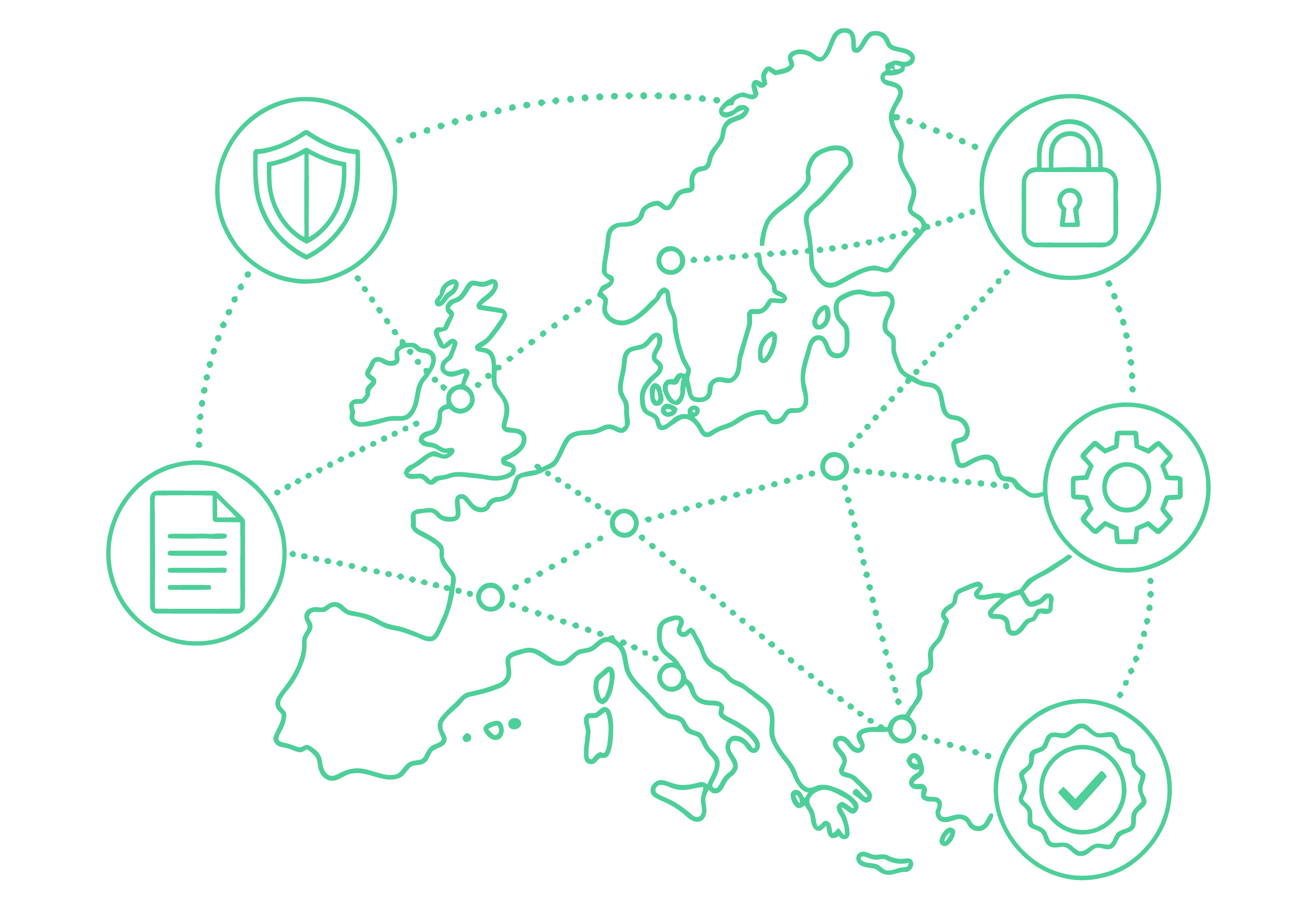 European compliance and hosting illustration